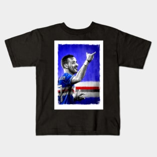 Fabio Quagliarella - Sampdoria Football Artwork Kids T-Shirt